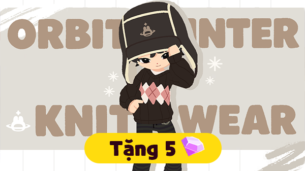 Gói Len form rộng ORBIT nâu đậm
