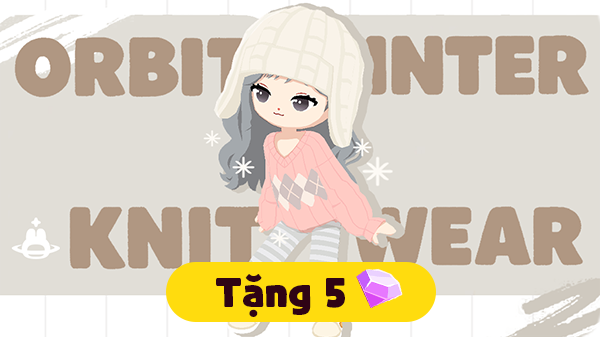 Gói Len form rộng ORBIT hồng baby