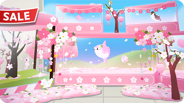 Nội thất bể cá hoa anh đào KM