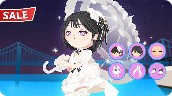 Gói Giữa bánh quy và kem (trang phục-tóc-biểu cảm) KM